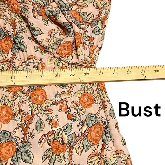 Max Studio Orange and light pink Boxy Long Sleeve Blouse - Picture 7 of 8